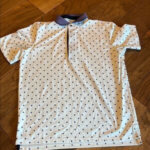 Greyson Purple and White Shirt - performance material